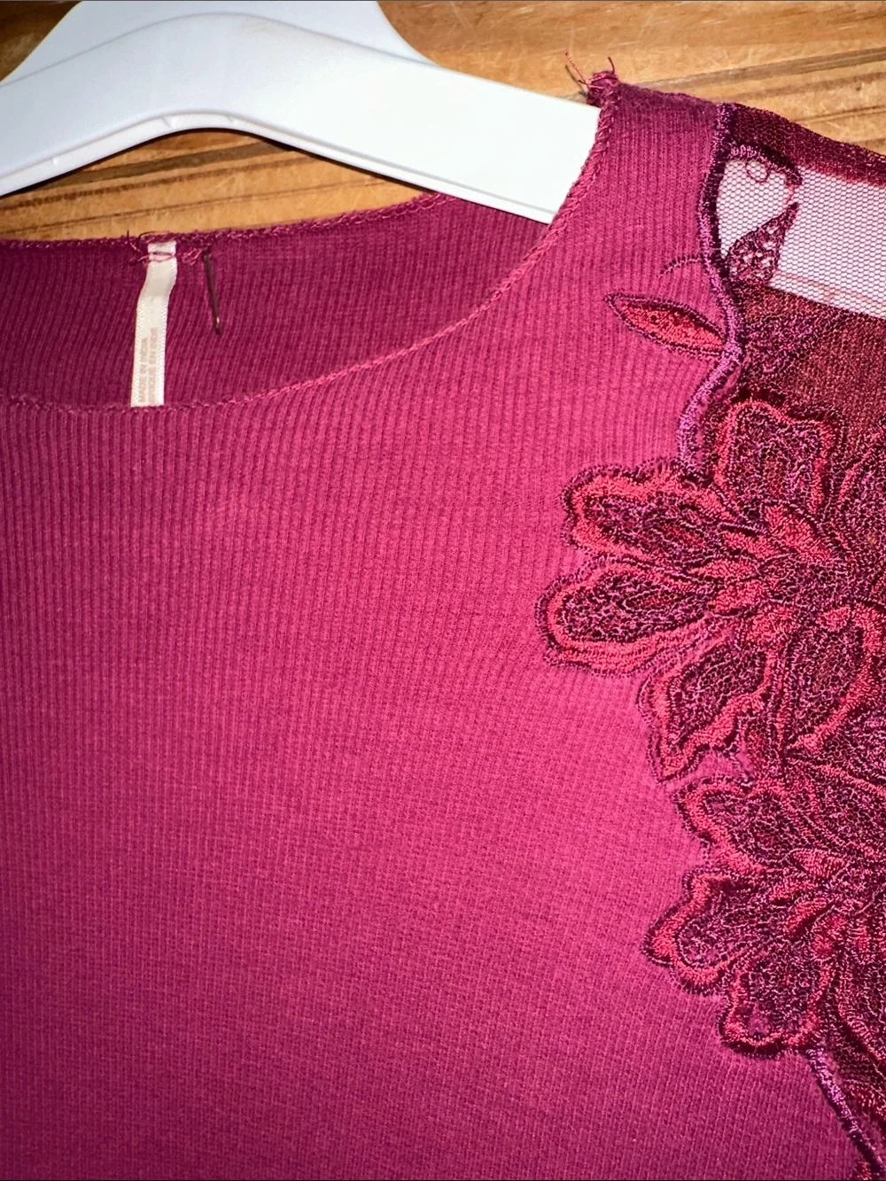 Free People Daniella Top in Burgundy